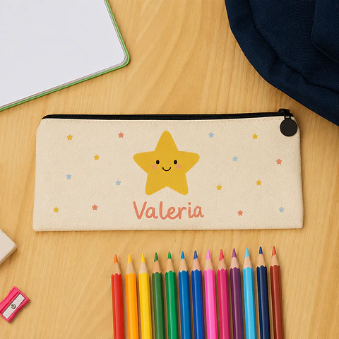 Estuche personalizado con dibujo para el cole
