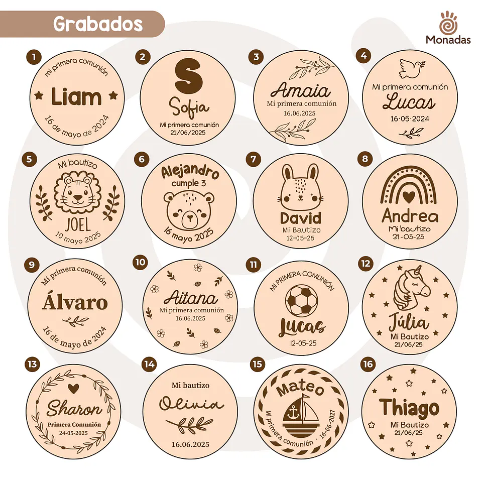 Yoyó de madera personalizado grabado 3