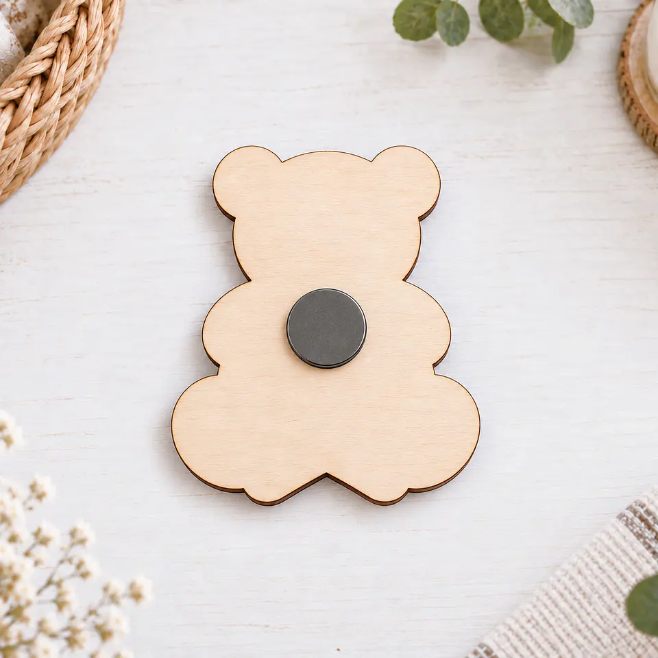 Osito de madera con imán 5