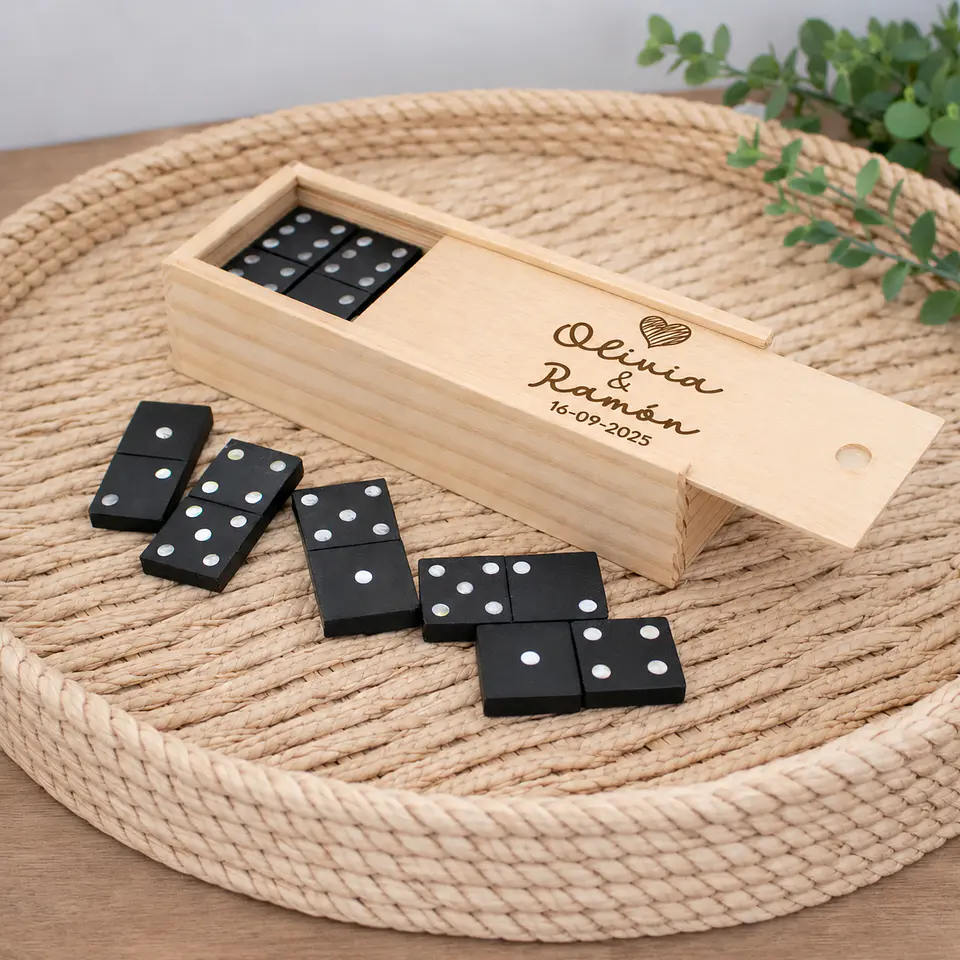 Domino grabado para Bodas 1