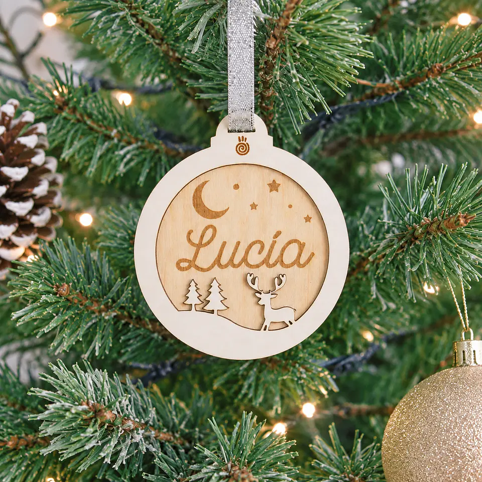 Adorno de Navidad redonda personalizada- COPIAR 1