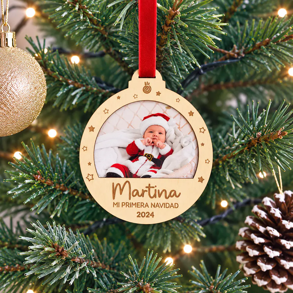 Adorno de Navidad con foto 1