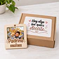 Caja petición padrino o madrina con portafotos de madera grabado personalizado - Miniatura 1