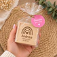 Cajita con 3 en Raya de madera personalizado - Miniatura 8