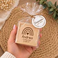 Cajita con 3 en Raya de madera personalizado - Miniatura 2