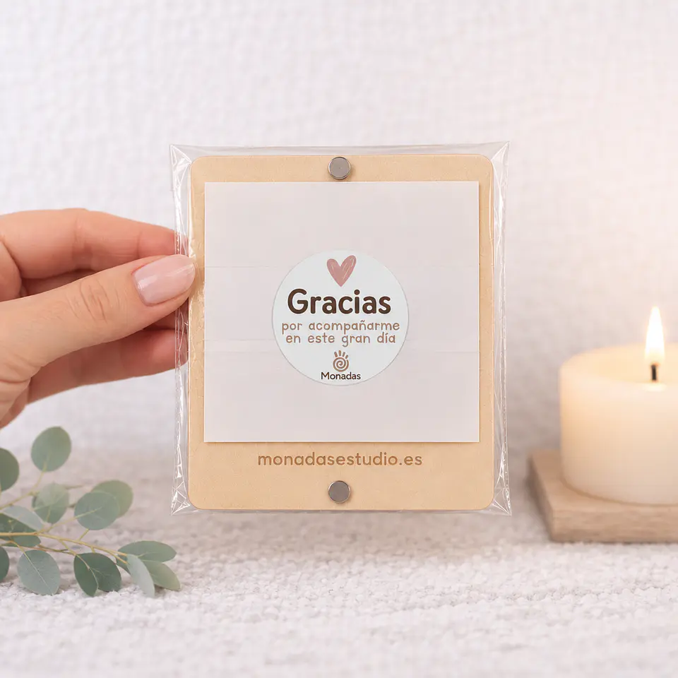 Polaroid de madera personalizada con imán 3