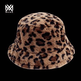 Bucket Hat Leopardo peludo