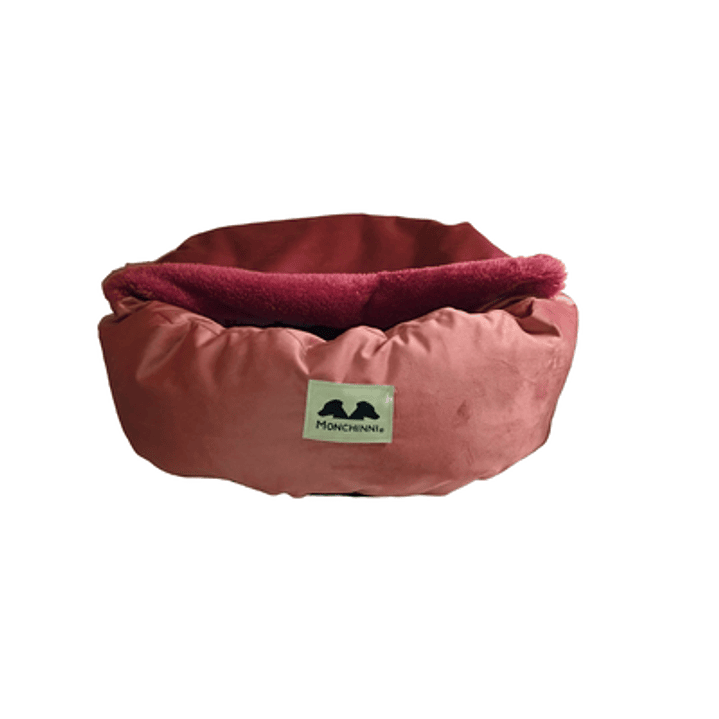Cama Pet-Donut con manta incorporada-Rosa 3