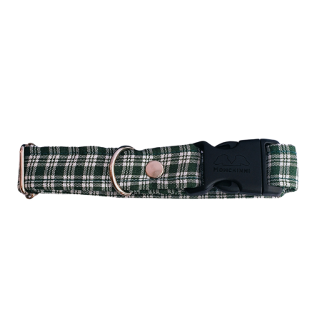 Collar dog- tartan Verde-(30cm-52cm/A.2.5cm) 1