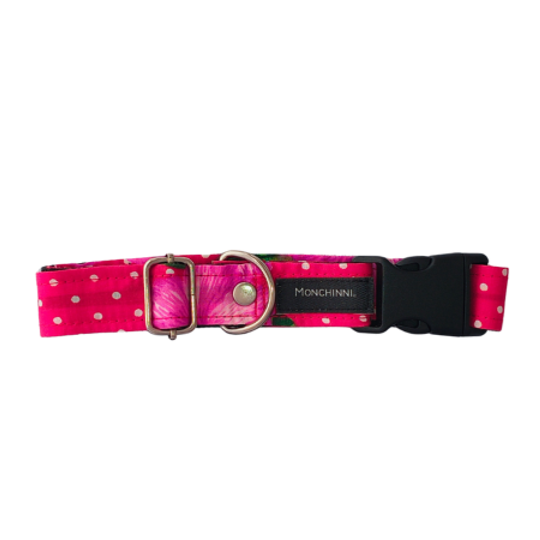 Collar dog-Estampado rojo-(30cm-55cm/A.2.5cm)#1 1