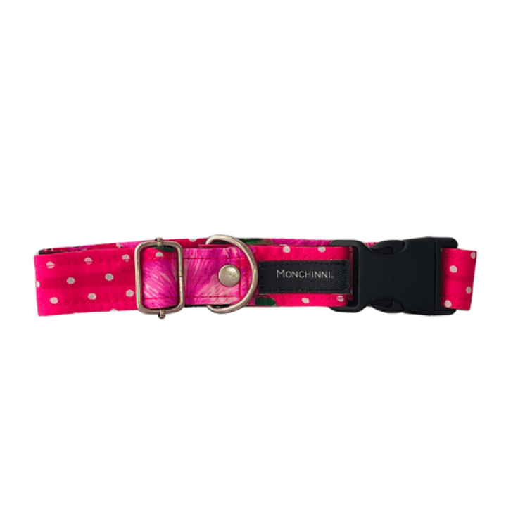 Collar dog-Estampado rojo-(30cm-55cm/A.2.5cm)#1 1
