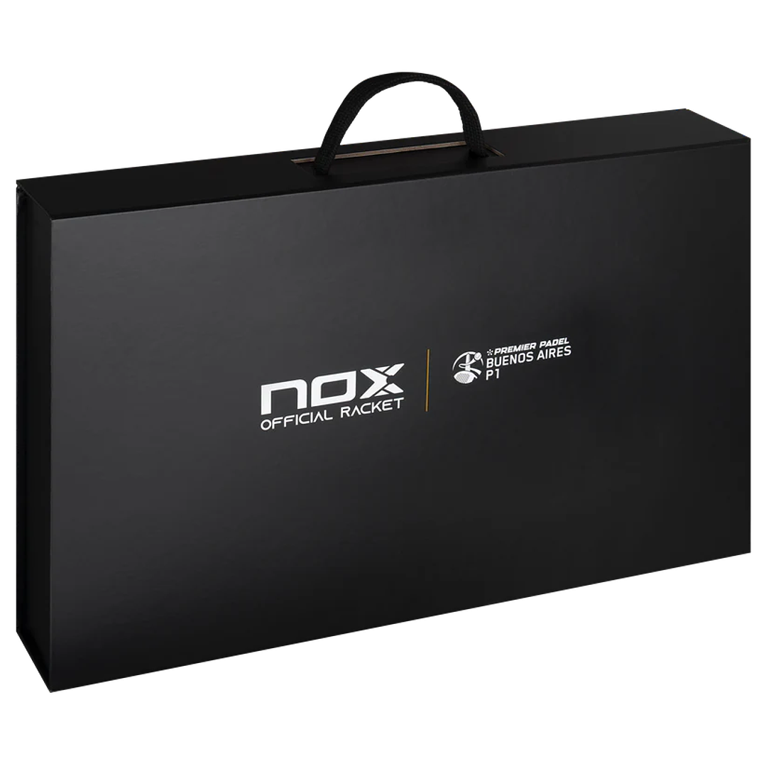 Pala Padel Nox AT10 Luxury Genius 18K Alum Buenos Aires Exclusive Edition 2026 + Overgrip + Protector + Llavero 18