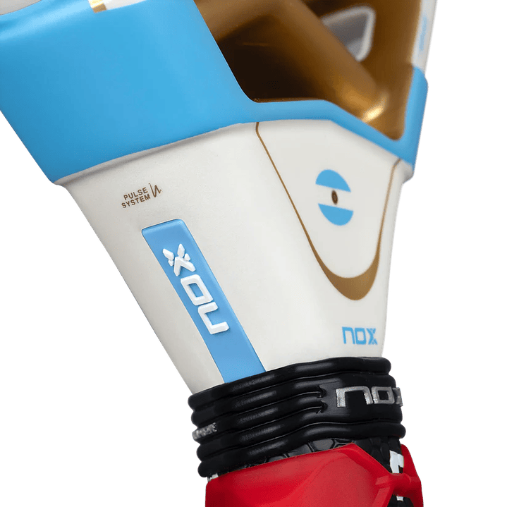 Pala Padel Nox AT10 Luxury Genius 18K Alum Buenos Aires Exclusive Edition 2026 + Overgrip + Protector + Llavero 10