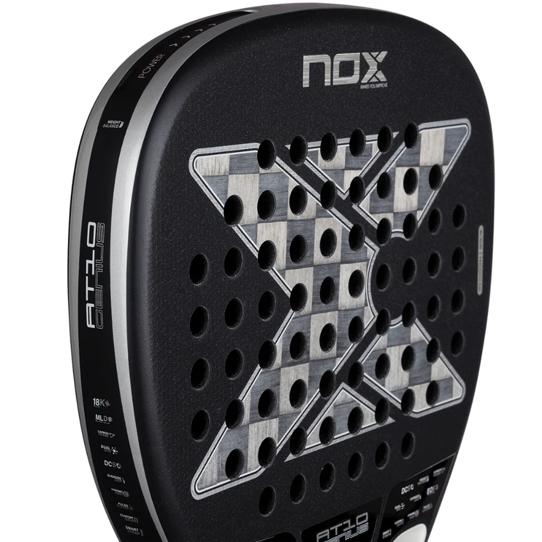 Pala de Padel Nox AT10 Genius Attack 18K Alum 2026  7