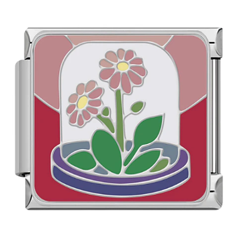 Crystal Flower Charm