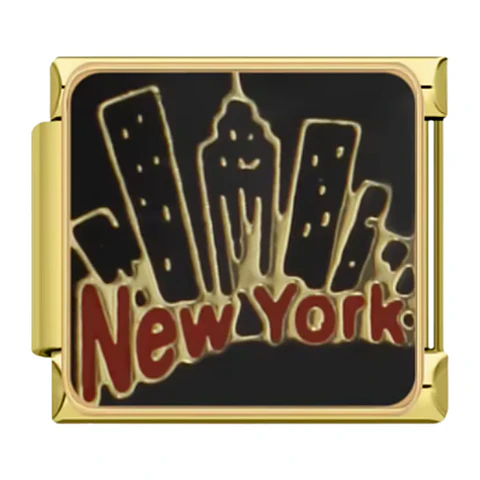New York Gold Charm