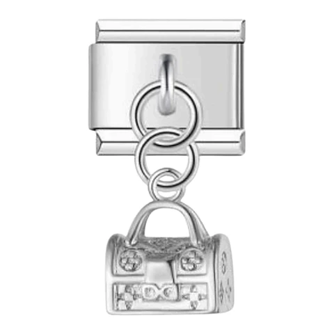 Silver Bag Pendant Charm