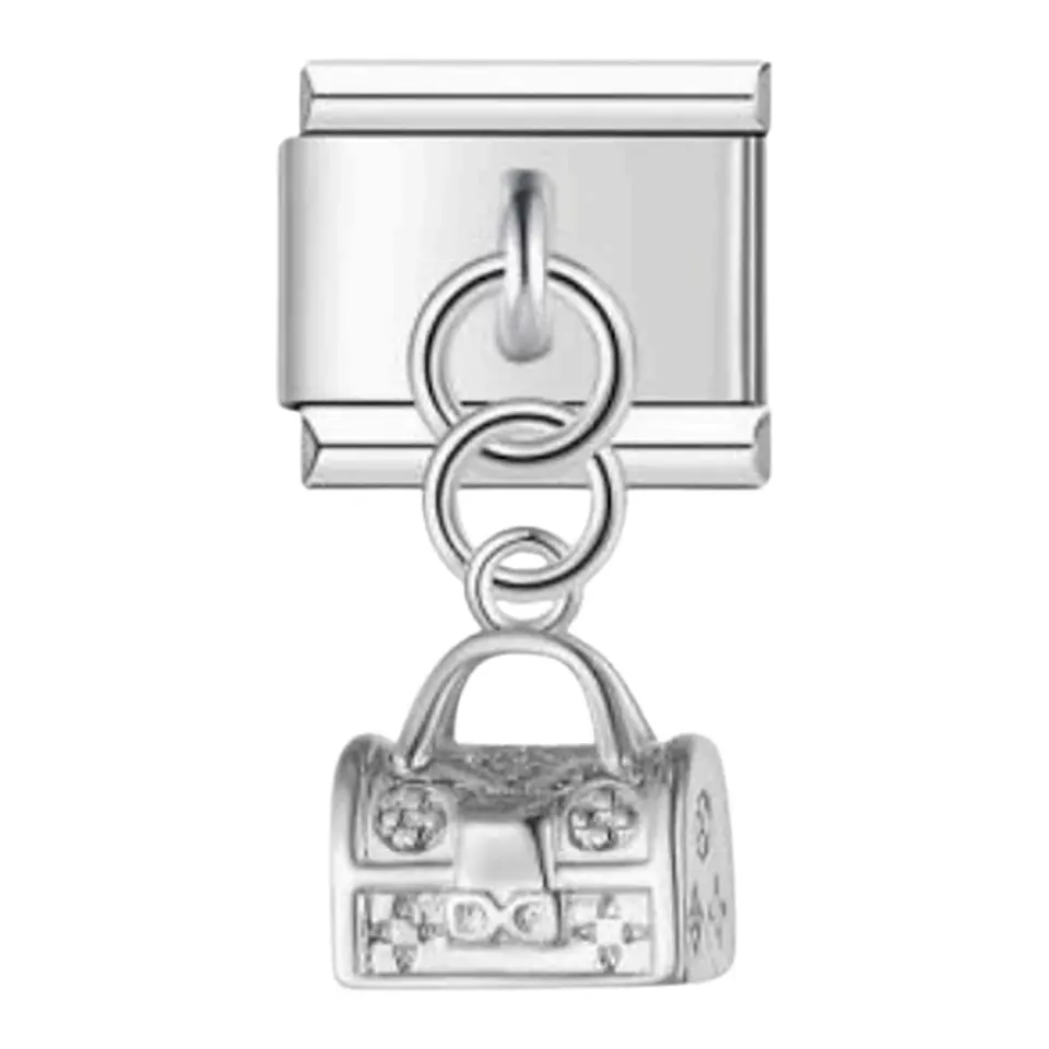 Silver Bag Pendant Charm 1