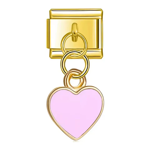 Pink Heart Pendant Charm