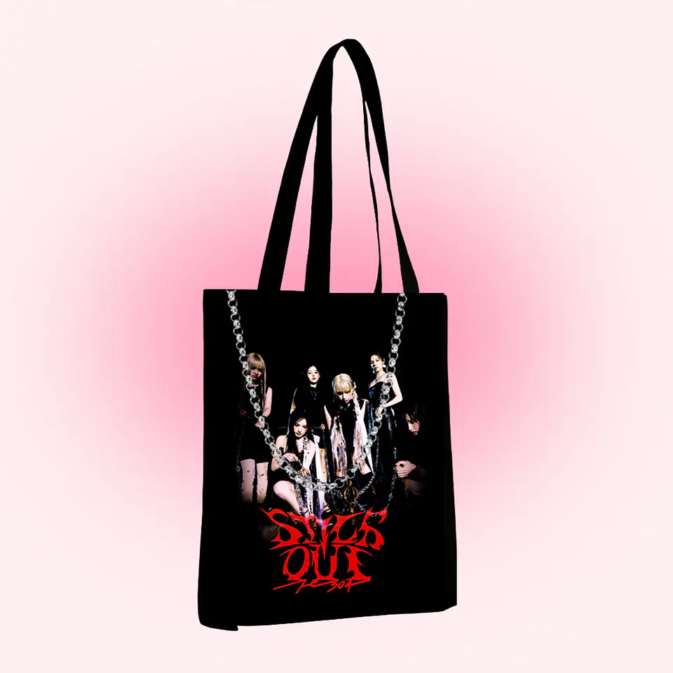 Tote bag red stick out 1