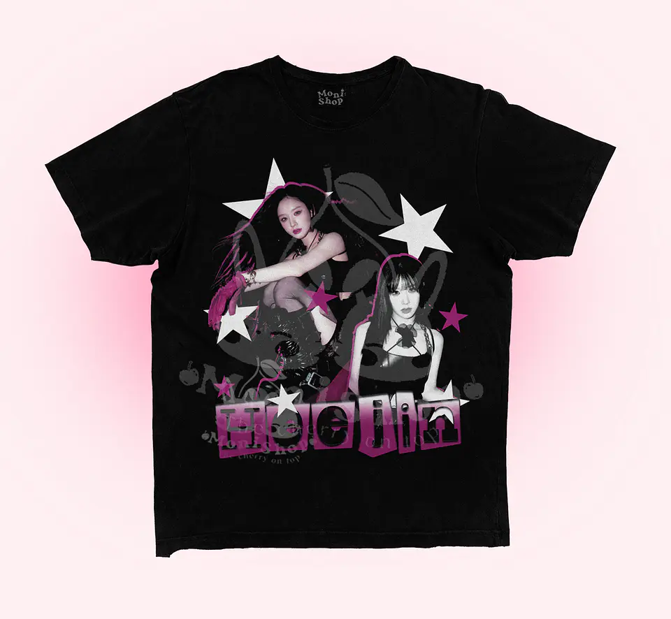 Polera ARTMS pink stars  4