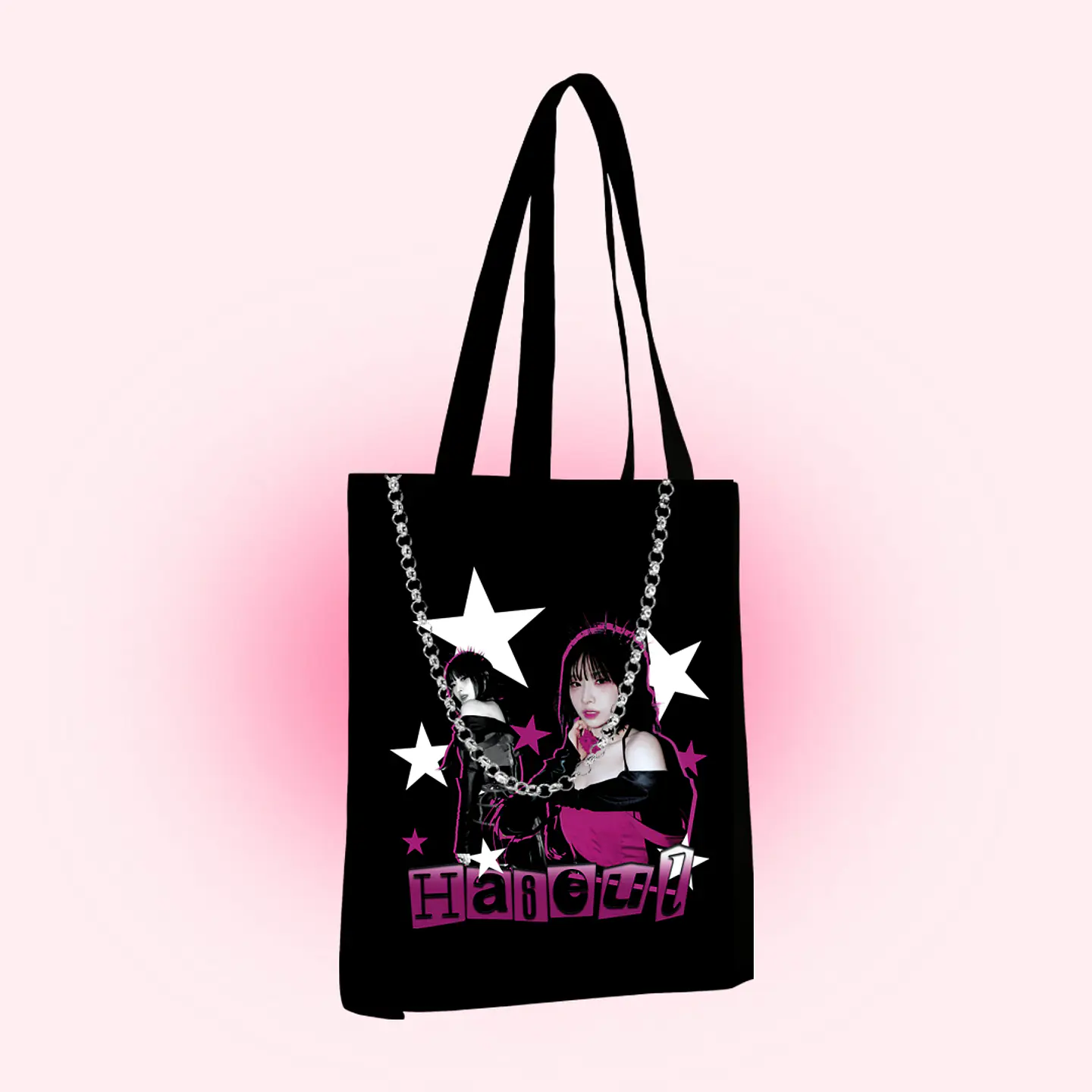Tote bag artms pink stars 2