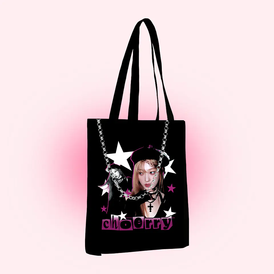 Tote bag artms pink stars 4