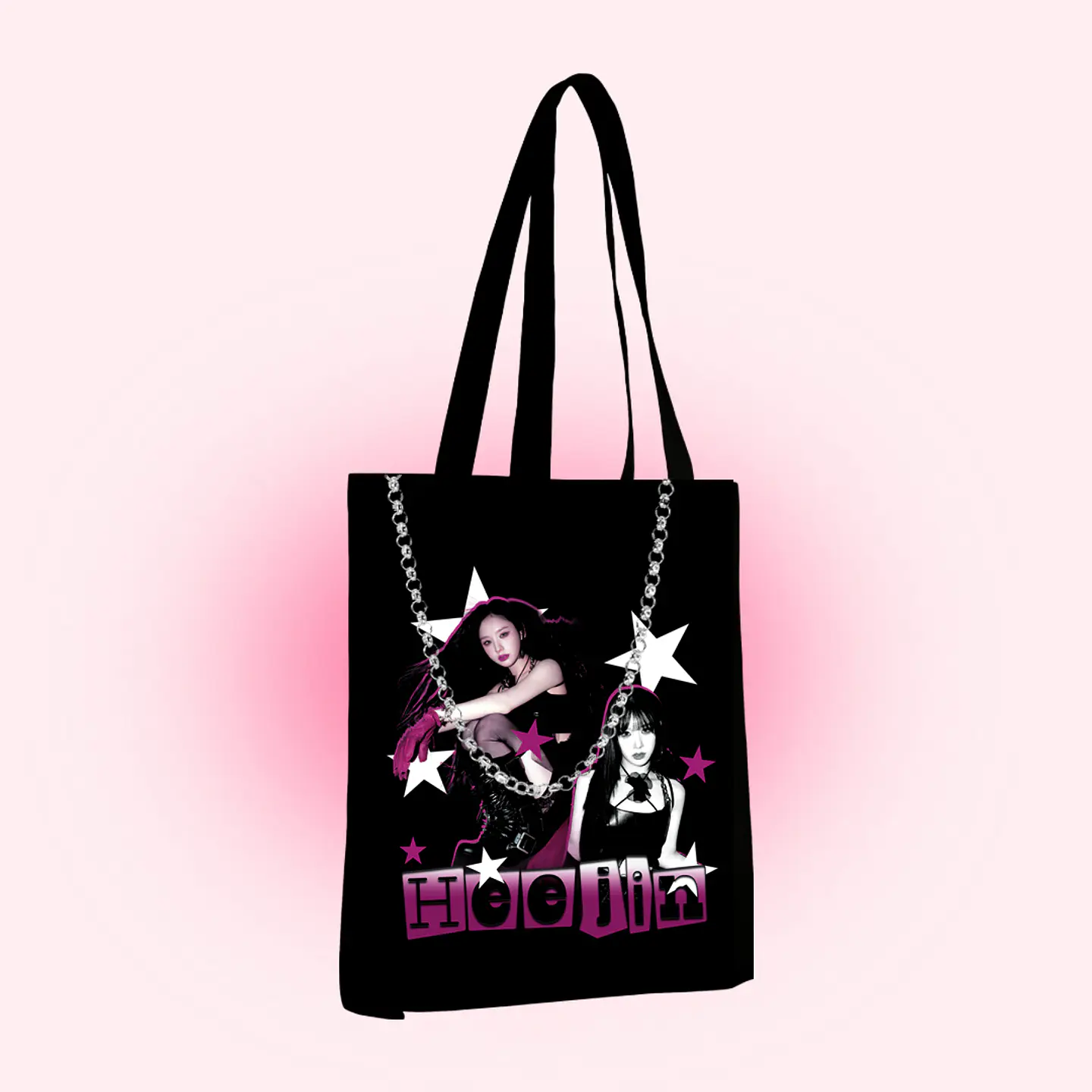 Tote bag artms pink stars 5