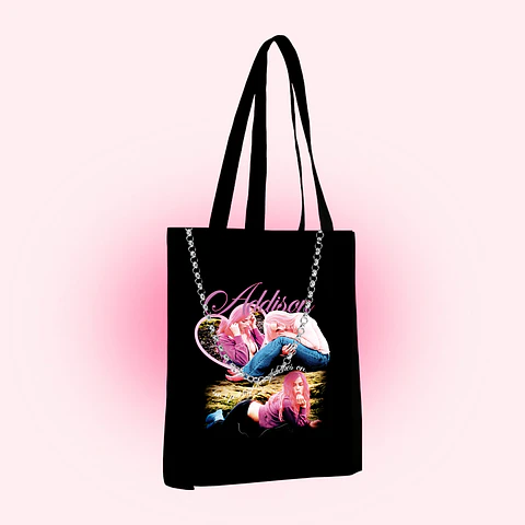 Tote bag Addison 'headphones on'
