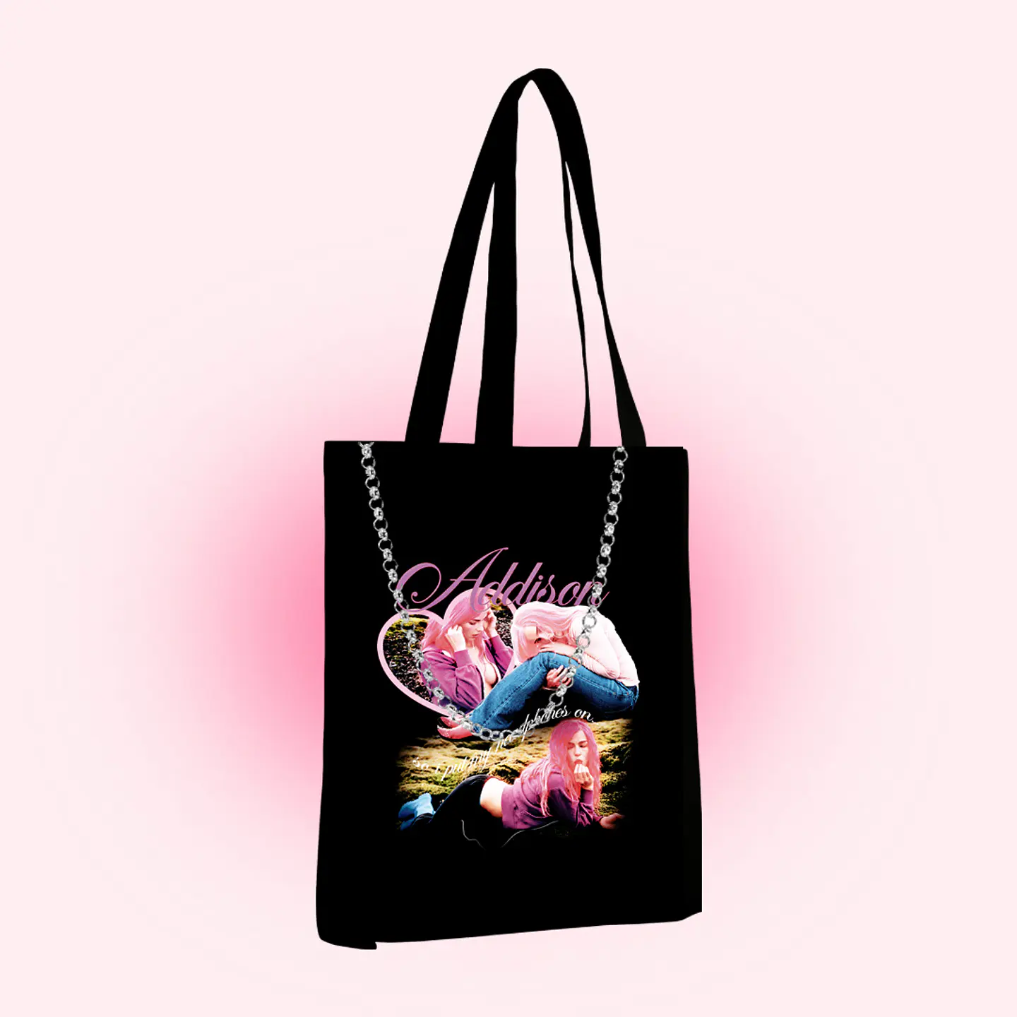 Tote bag Addison 'headphones on' 1