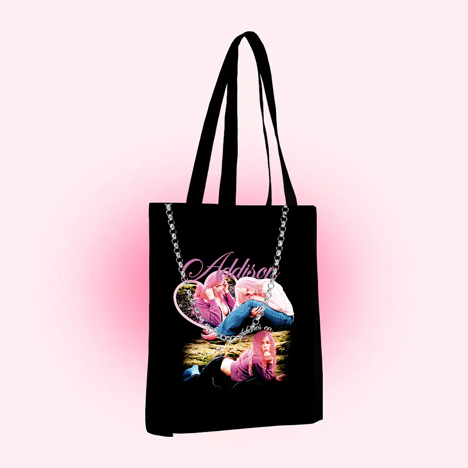 Tote bag Addison 'headphones on' 1