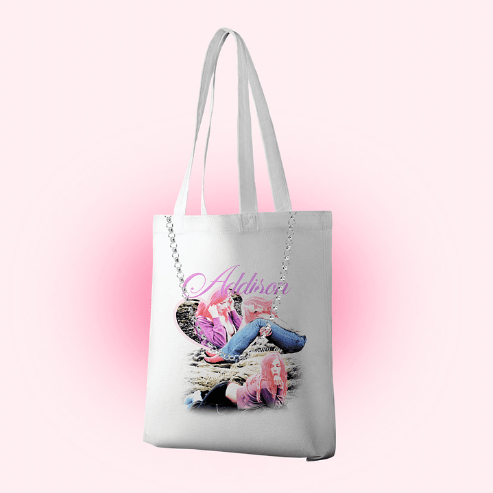 Tote bag Addison 'headphones on' 2