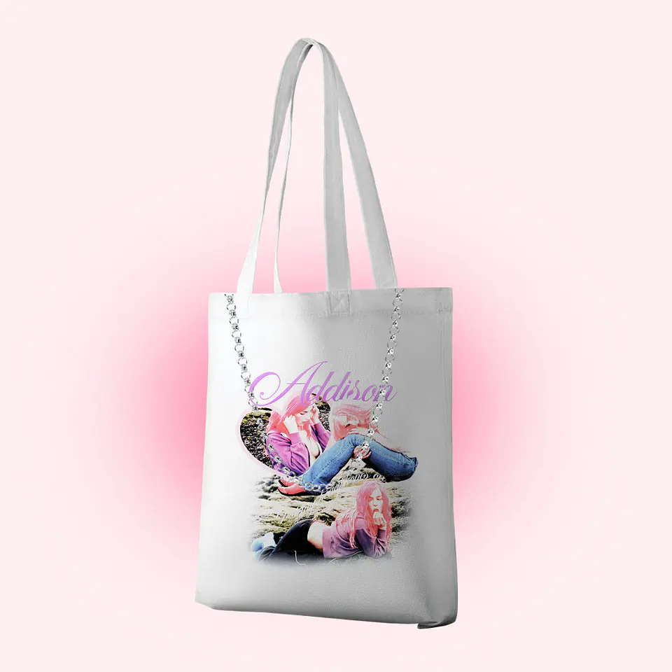 Tote bag Addison 'headphones on' 2