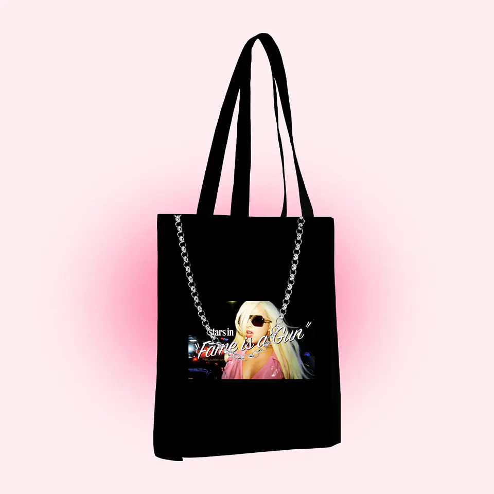 Tote bag 'fame is a gun' 1
