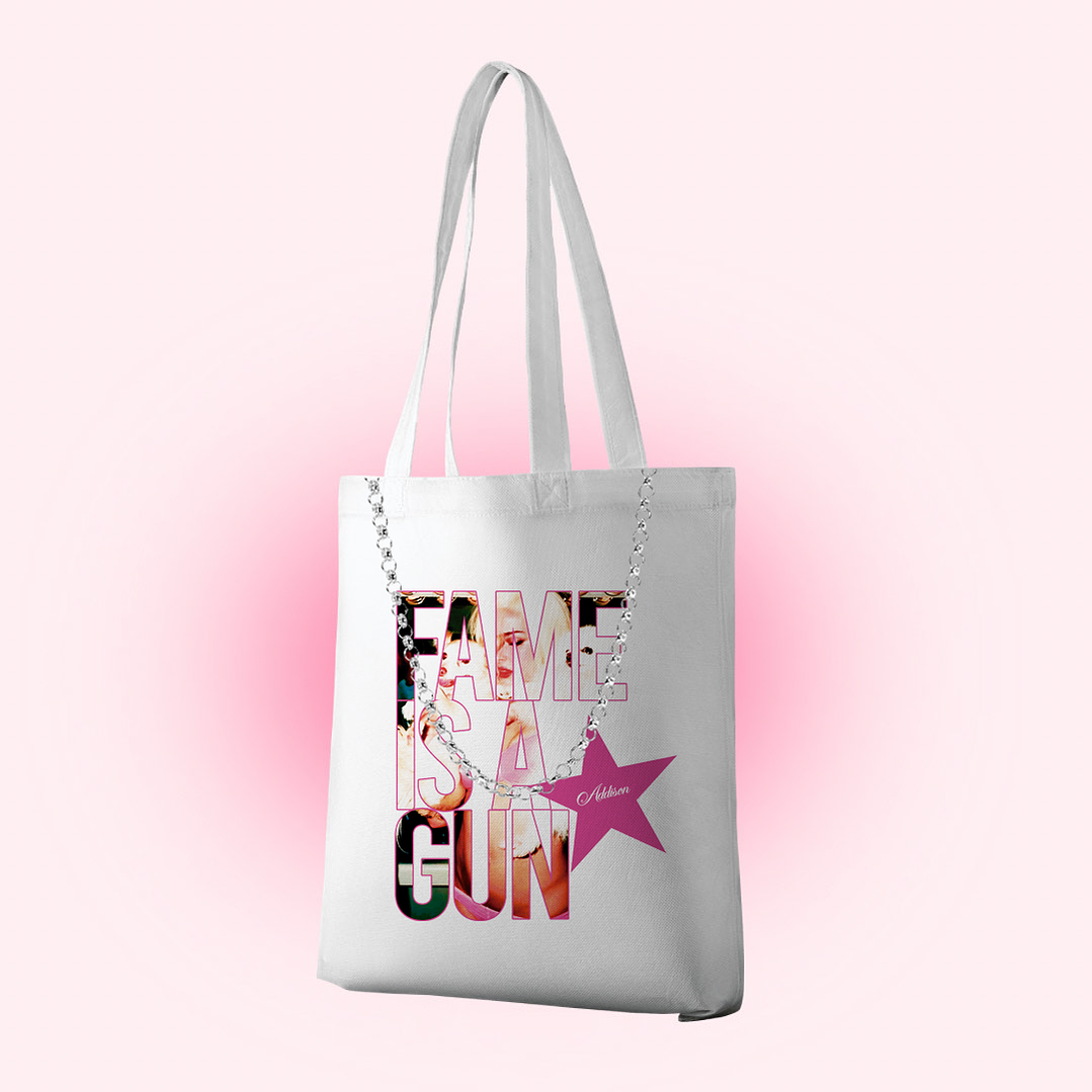 Tote bag Addison 'fame is a gun' 1