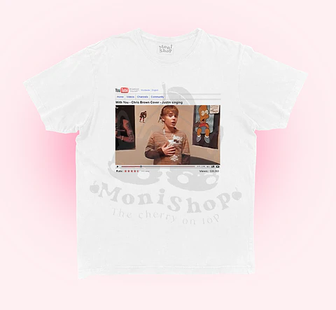 Polera 'with you cover justin bieber'