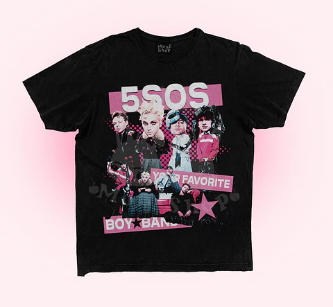 Polera 5sos pink