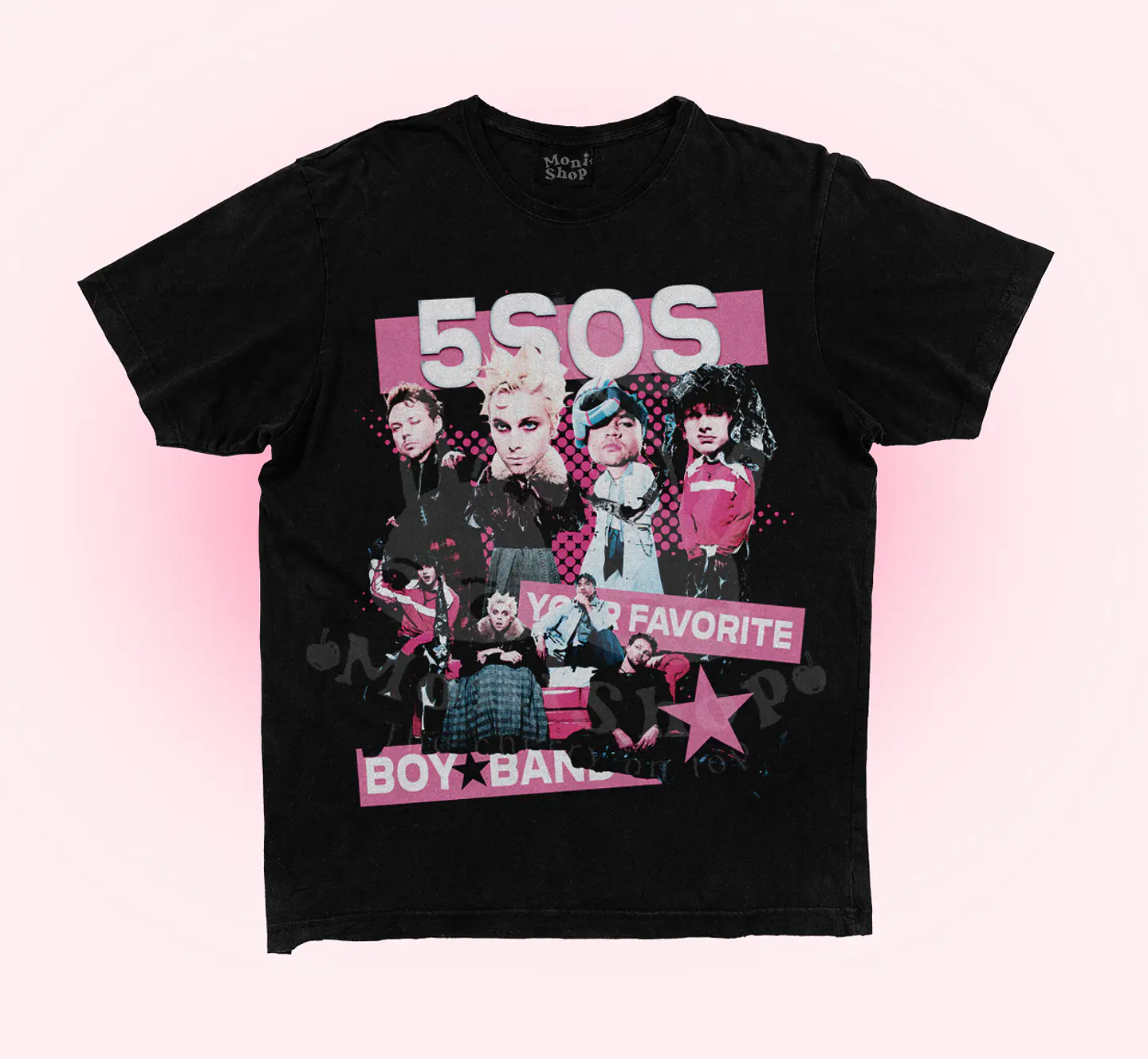 Polera 5sos pink 1