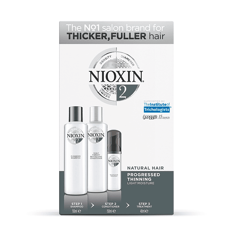 Trial Kit Nioxin Sistema 2 Cabellos Naturales/ Debilitamiento Avanzado