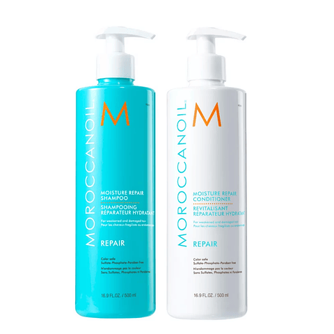 Duo Pack Moroccanoil Shampoo y Acondicionador Reparación 500ml