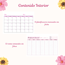 Planner Semanal Gato Floral