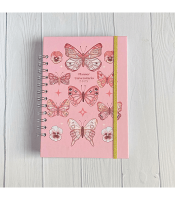 Planner Universitario 2025 Mariposas Retro