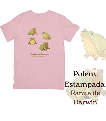 Polera de algodón Estampada Ranita de Darwin - rosado