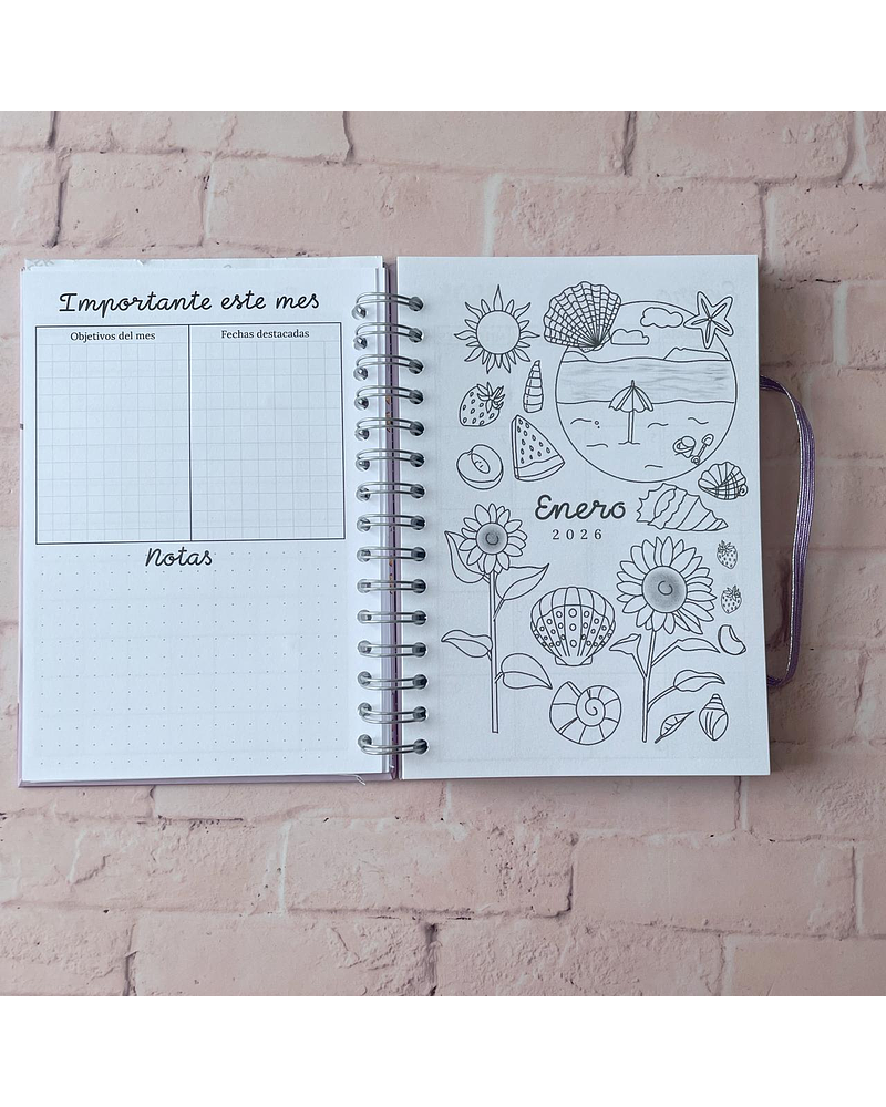 Planner Minimalista 2026 portada Mariposas Nocturnas