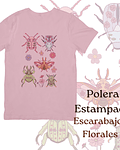Polera de algodón Estampada Escarabajos Florales