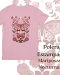 Polera de algodón Estampada Mariposas Nocturnas