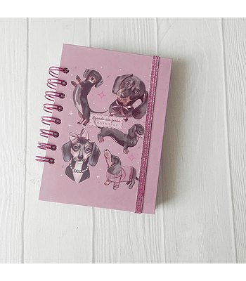 Mini Planner a6 perritos salchicha elegantes