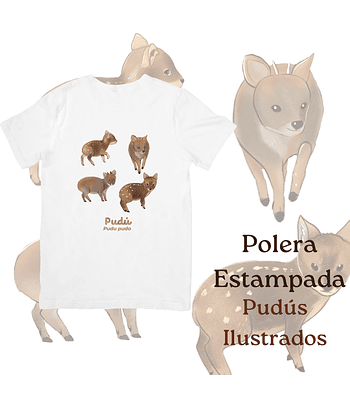 Polera de algodón Estampada Pudús