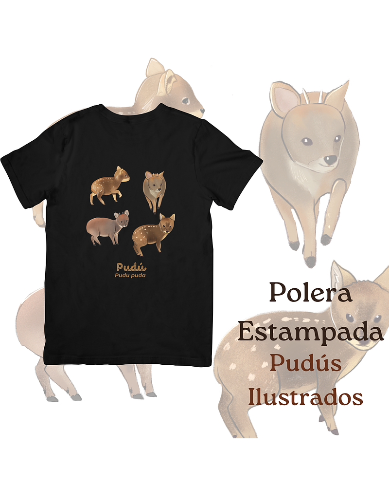 Polera de algodón Estampada Pudús