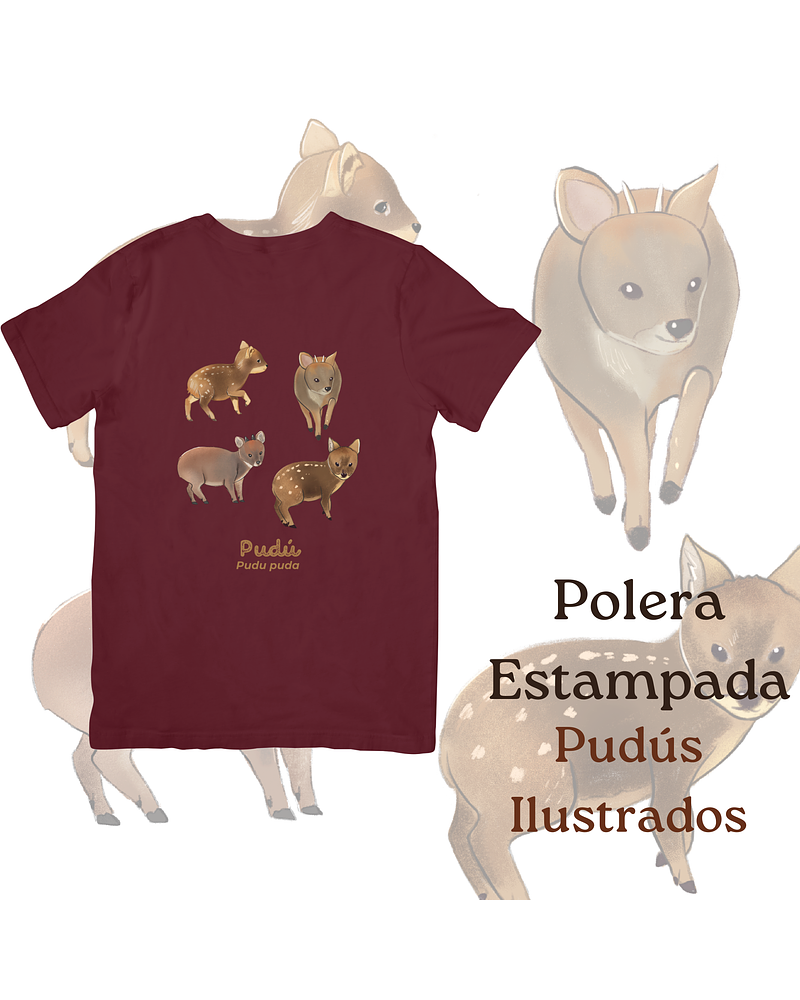 Polera de algodón Estampada Pudús